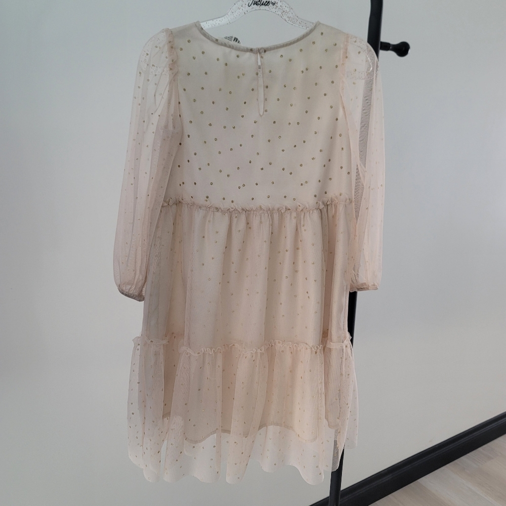 H & M Girls Polka Dot Long Sleeve Dress Size 6 - Picture 3 of 14